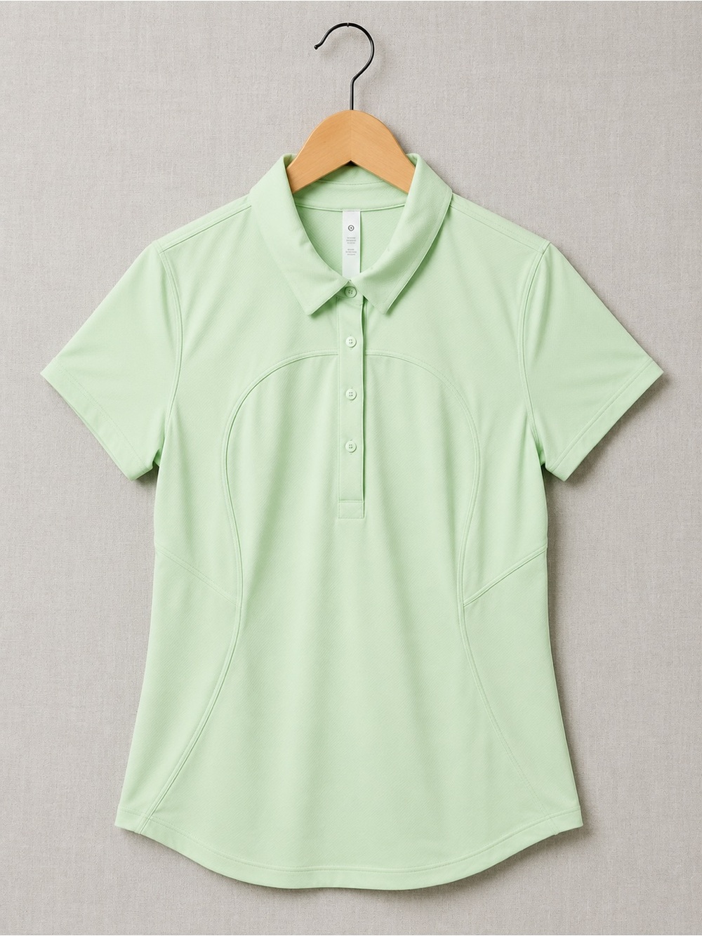 🍋3/75$ lululemon athletica Light Green Short-Sleeve Quick Dry Button-Down Polo